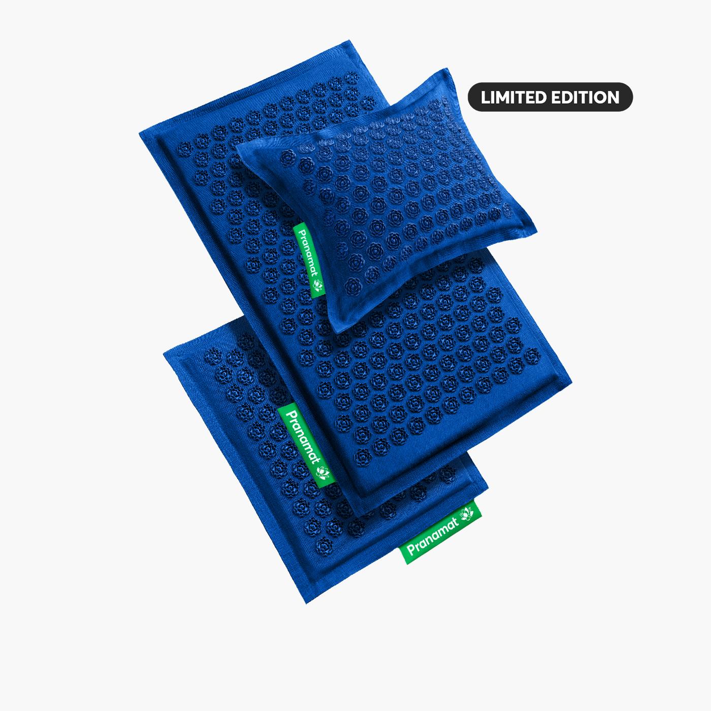 Pranamat Set (Matte + Kissen + Mini) Monaco Blue
