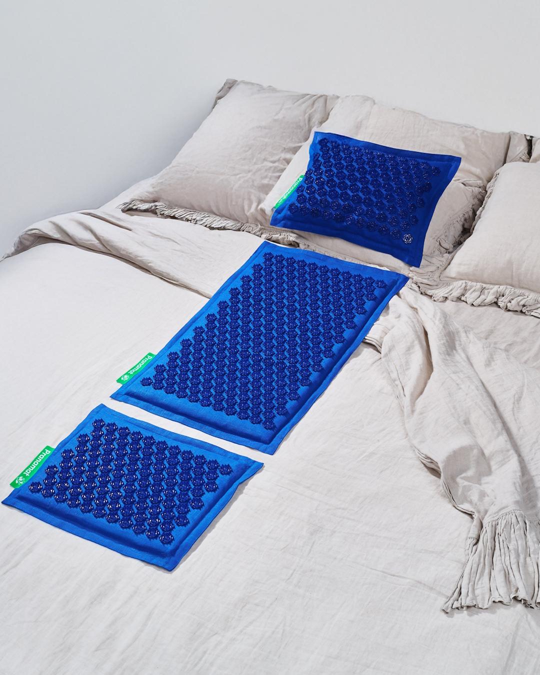 Pranamat Set (Matte + Kissen + Mini) Monaco Blue