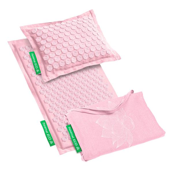 Pranamat ECO + Kissen + XL Tasche Pink Pearl