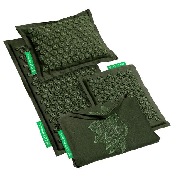 Pranamat ECO Set (Matte + Kissen + Mini + XL Tasche) Grün