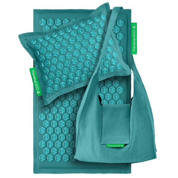 Pranamat ECO Set (Matte + Kissen + Tasche) Türkis & Türkis
