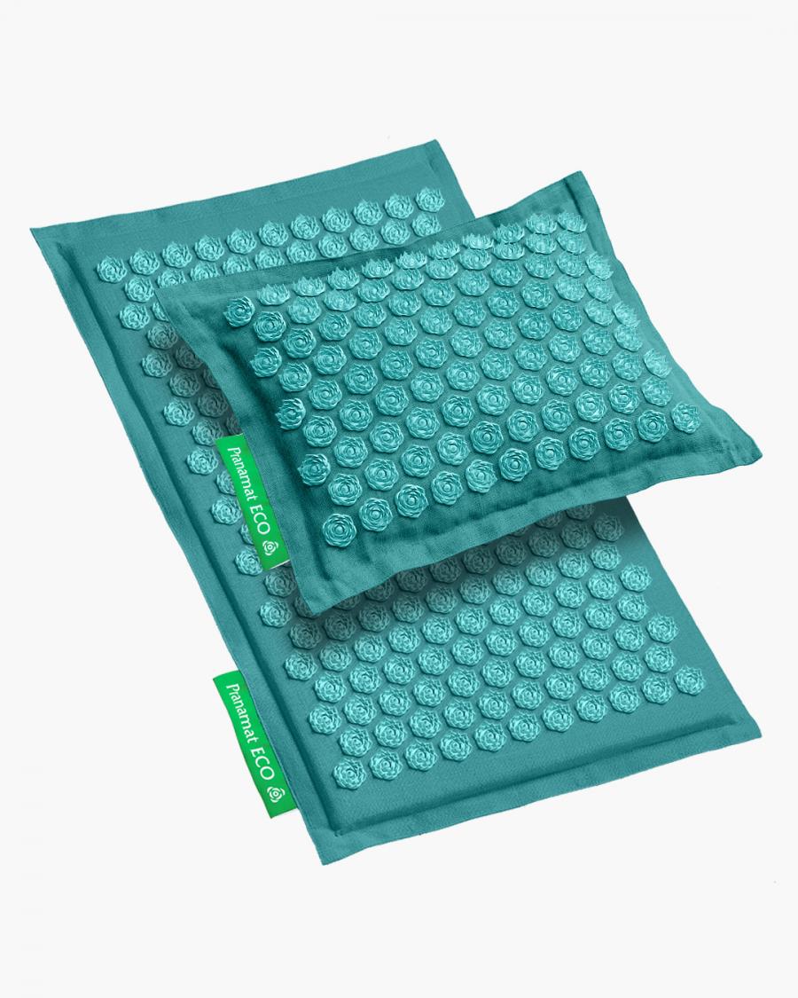 Pranamat ECO Set (Matte + Kissen)  Türkis & Türkis