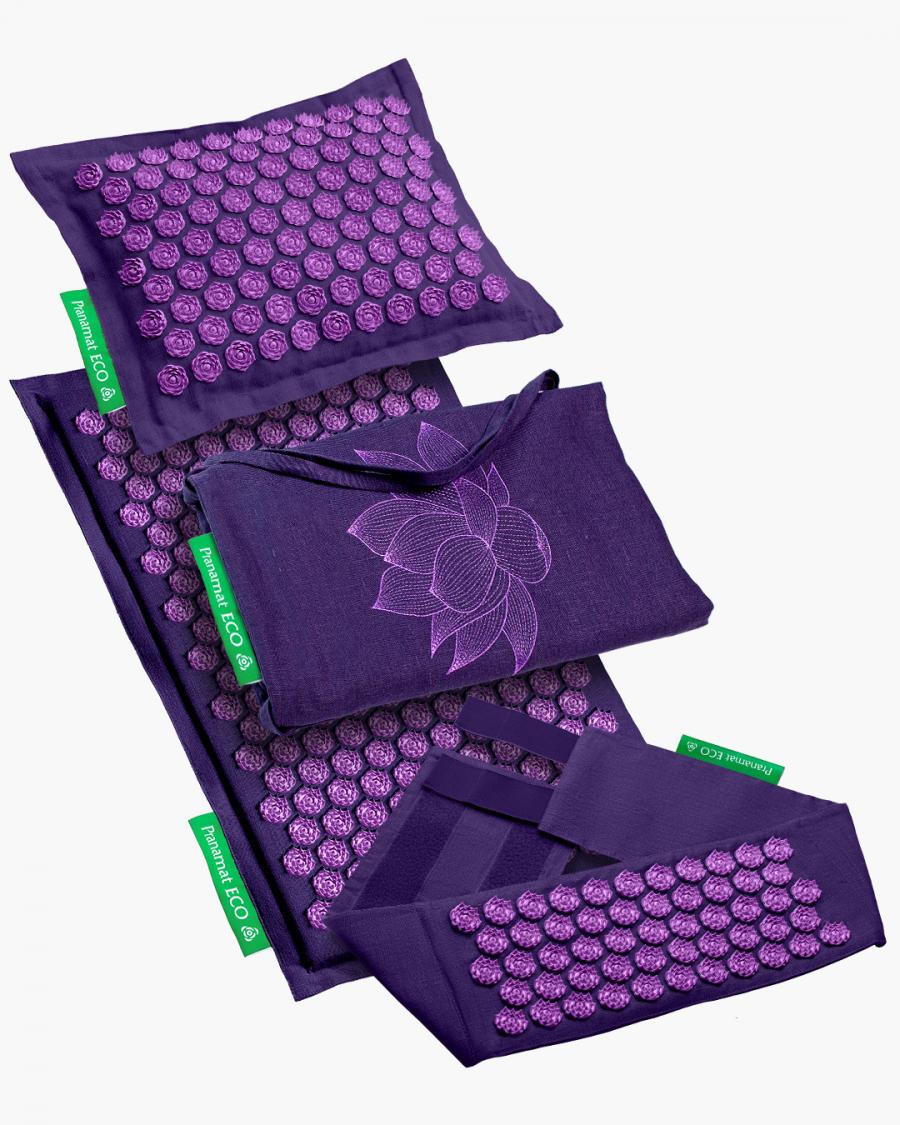 Pranamat ECO Set (Matte + Kissen + XL Tasche + Gürtel) Violett