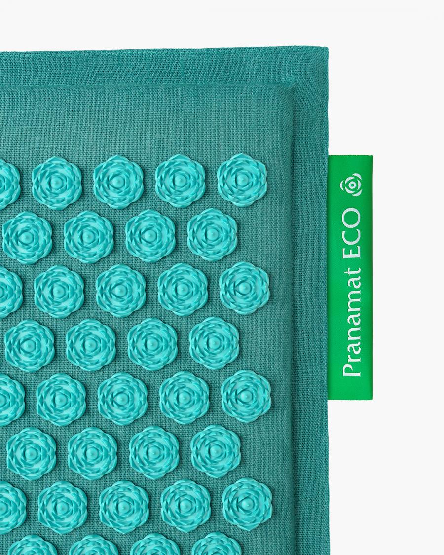 Pranamat ECO Set (Mat + Pillow)  Turquoise & Turquoise